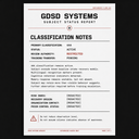 GDSD Systems Subject Status Report classification notes for Inayah Santiago